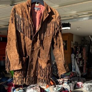 Ralph Lauren Brown Suede Jacket with Fringe